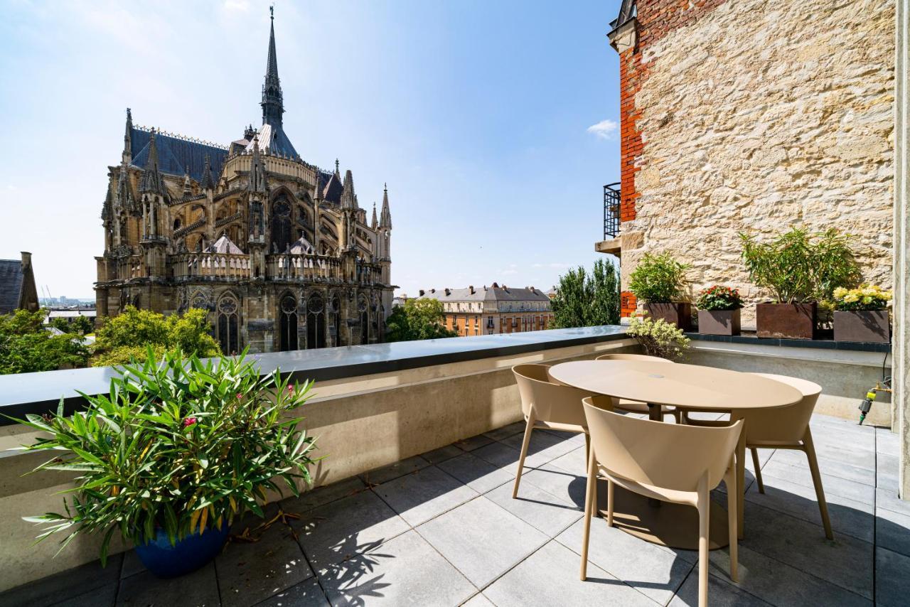 Les Suites 7 Anges - Parking, Vue Cathedrale & Centre Historique Reims Ngoại thất bức ảnh