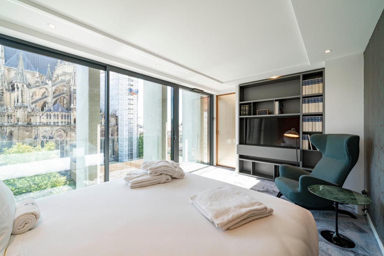 Les Suites 7 Anges - Parking, Vue Cathedrale & Centre Historique Reims Ngoại thất bức ảnh