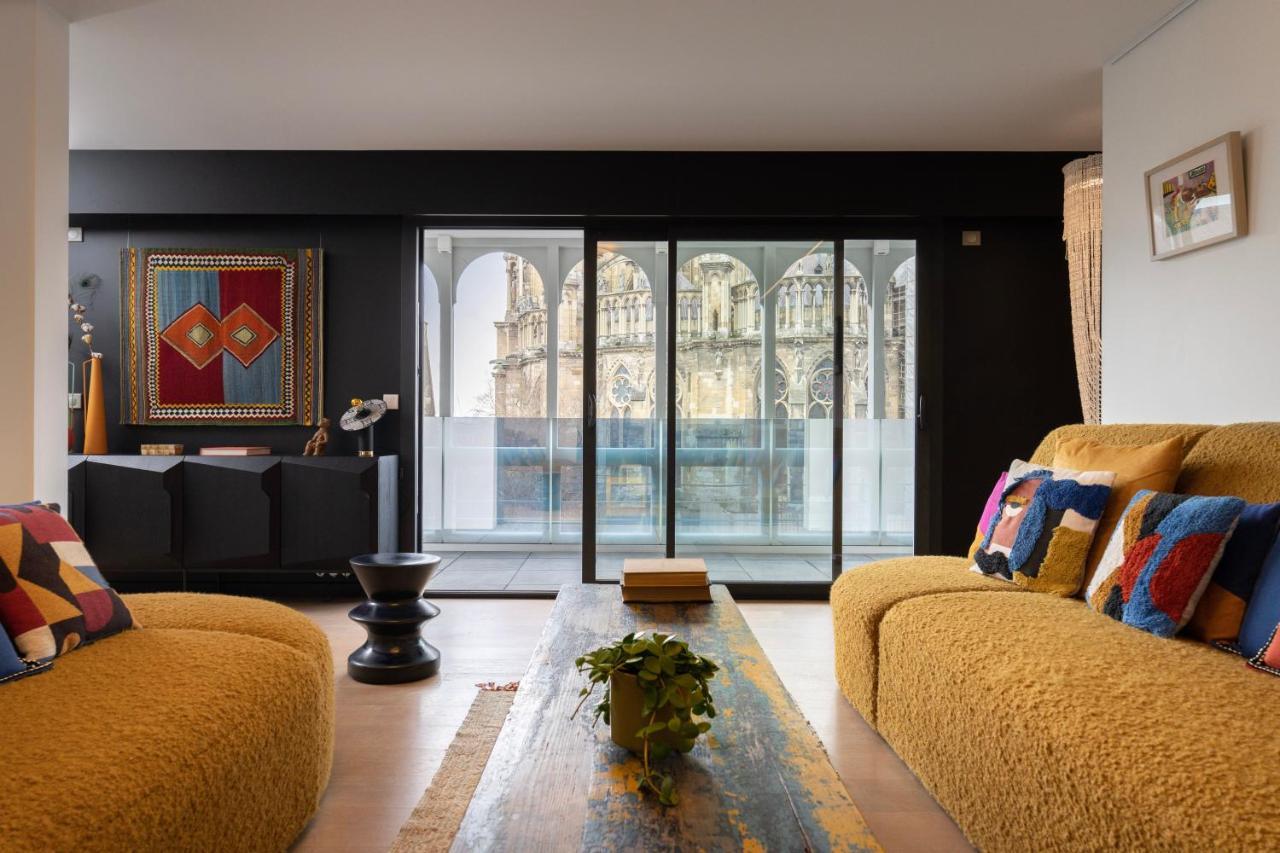 Les Suites 7 Anges - Parking, Vue Cathedrale & Centre Historique Reims Ngoại thất bức ảnh