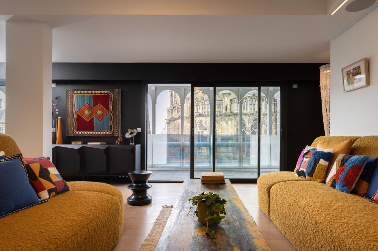 Les Suites 7 Anges - Parking, Vue Cathedrale & Centre Historique Reims Ngoại thất bức ảnh